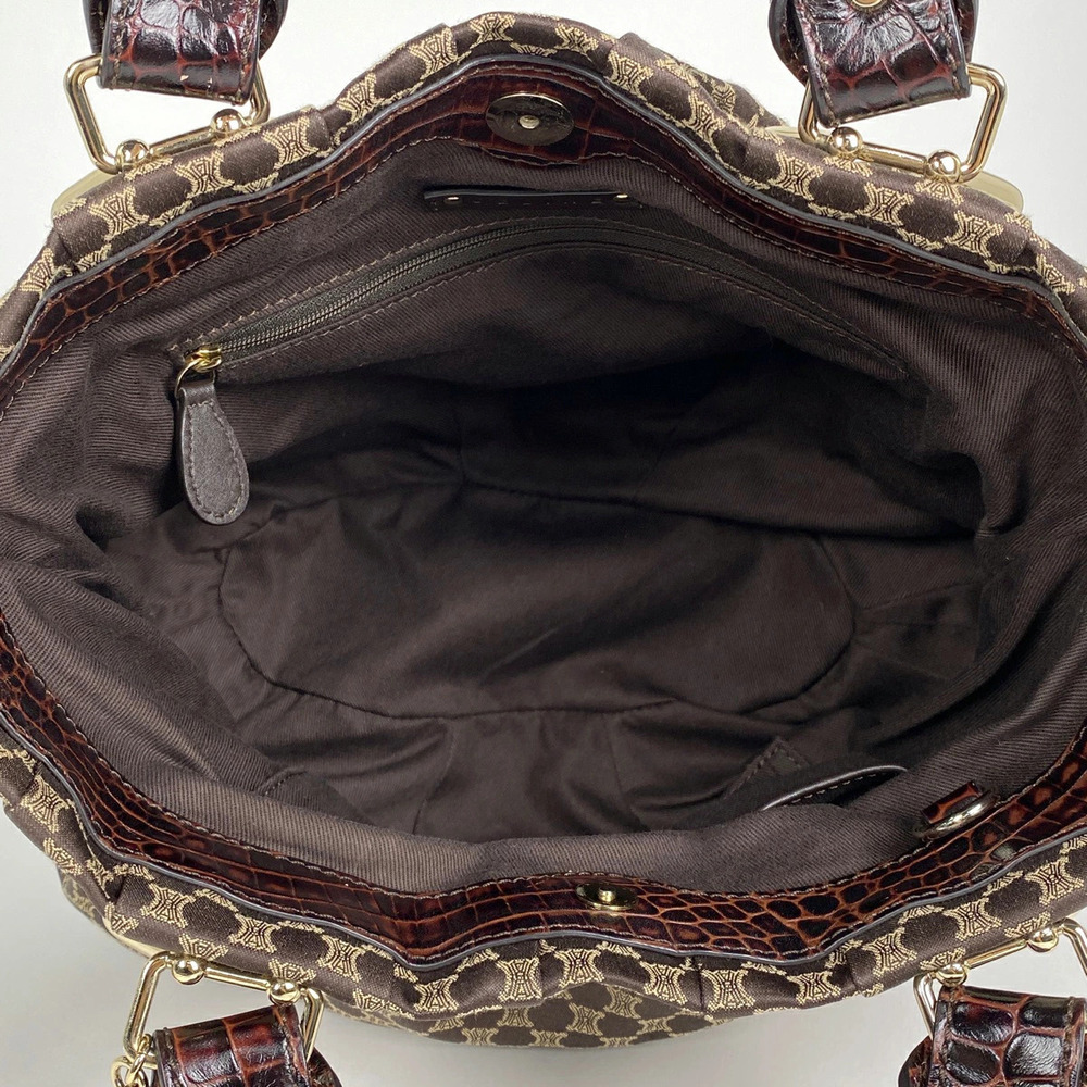 Celine Macadam shoulder bag handbag canvas brown - Picture 5 of 5